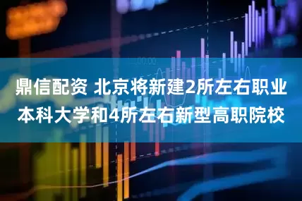鼎信配资 北京将新建2所左右职业本科大学和4所左右新型高职院校